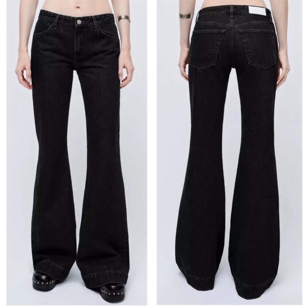 Re/Done • originals 70s low rise bell bottom jeans in black sz 29